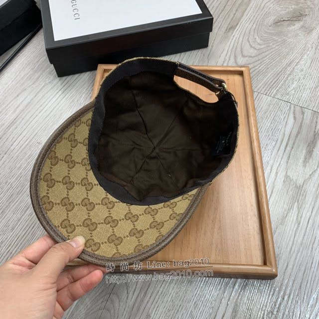 Gucci爆款男士帽子 古馳帆布印花棒球帽鴨舌帽  mm1750